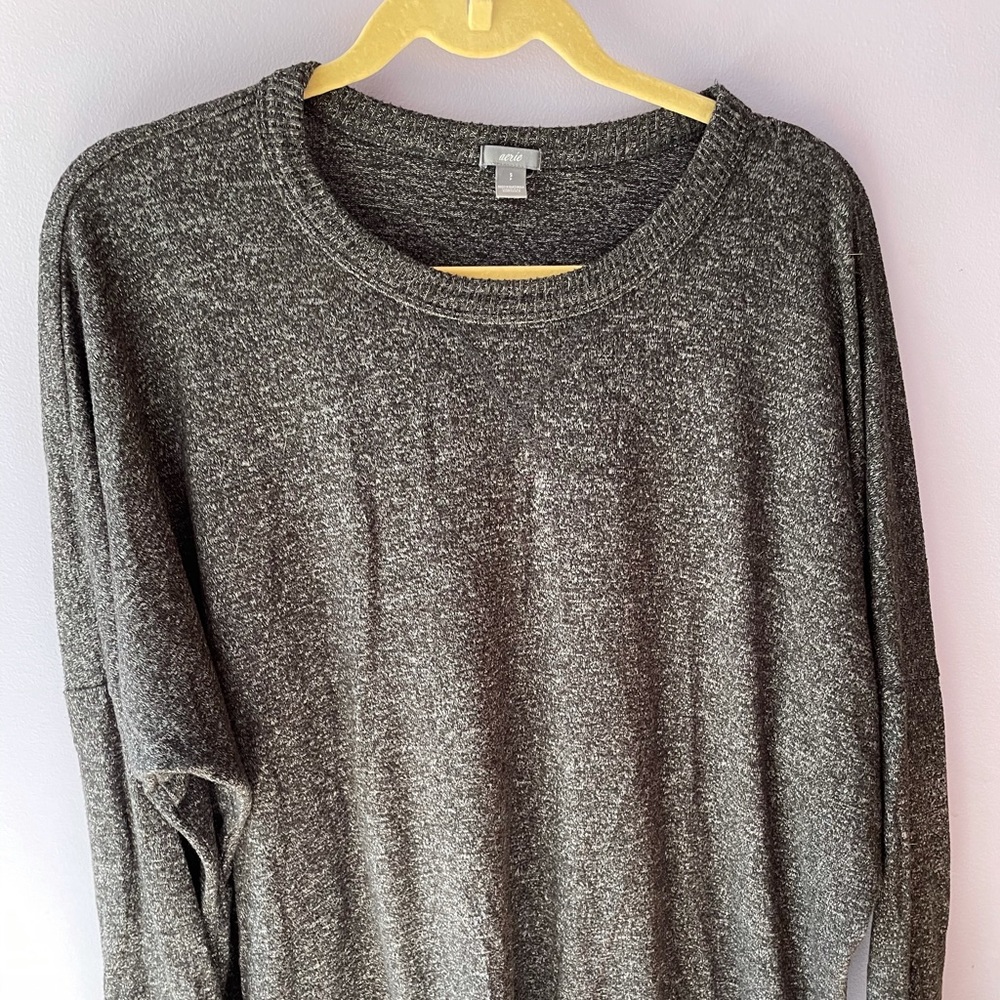 Charcoal grey batwing sleeved sweater